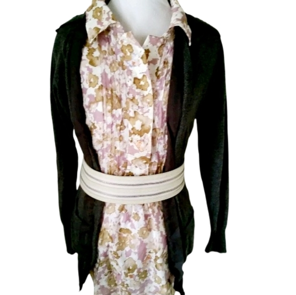 New York & Company Tops - NEW YORK & CO TOP CARDIGAN BELT TRIO SZ L XL